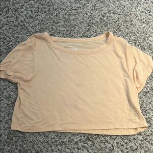 American Eagle Women's Peach Crop Top